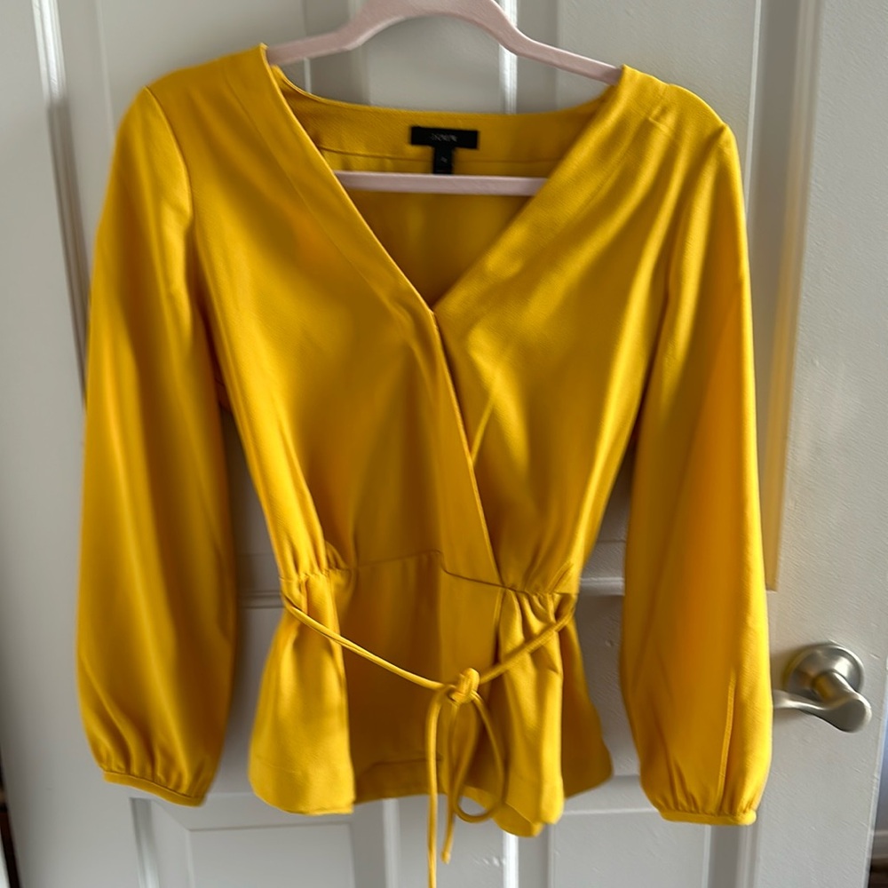 Jcrew faux wrap blouse